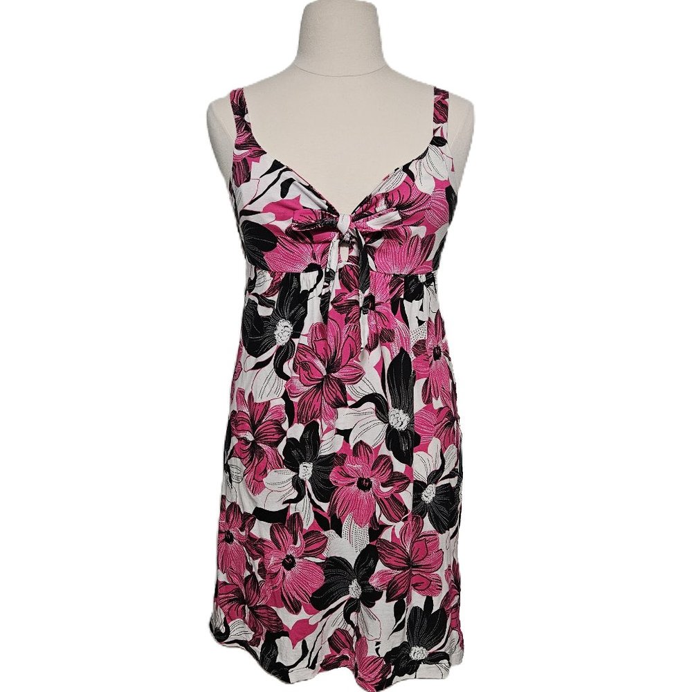 O’Neill Black, Pink, and White Floral Dress Women's XL